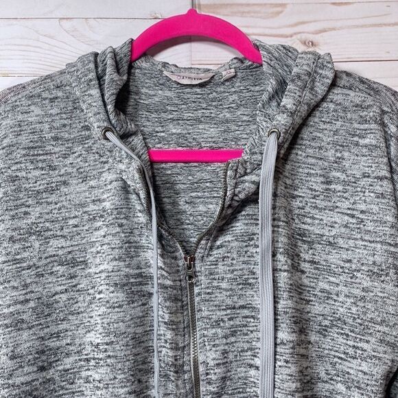 Athleta Womens  Heather Grey Batwing & Robin Thumbhole Full Zip Basic Jacket - Picture 5 of 16